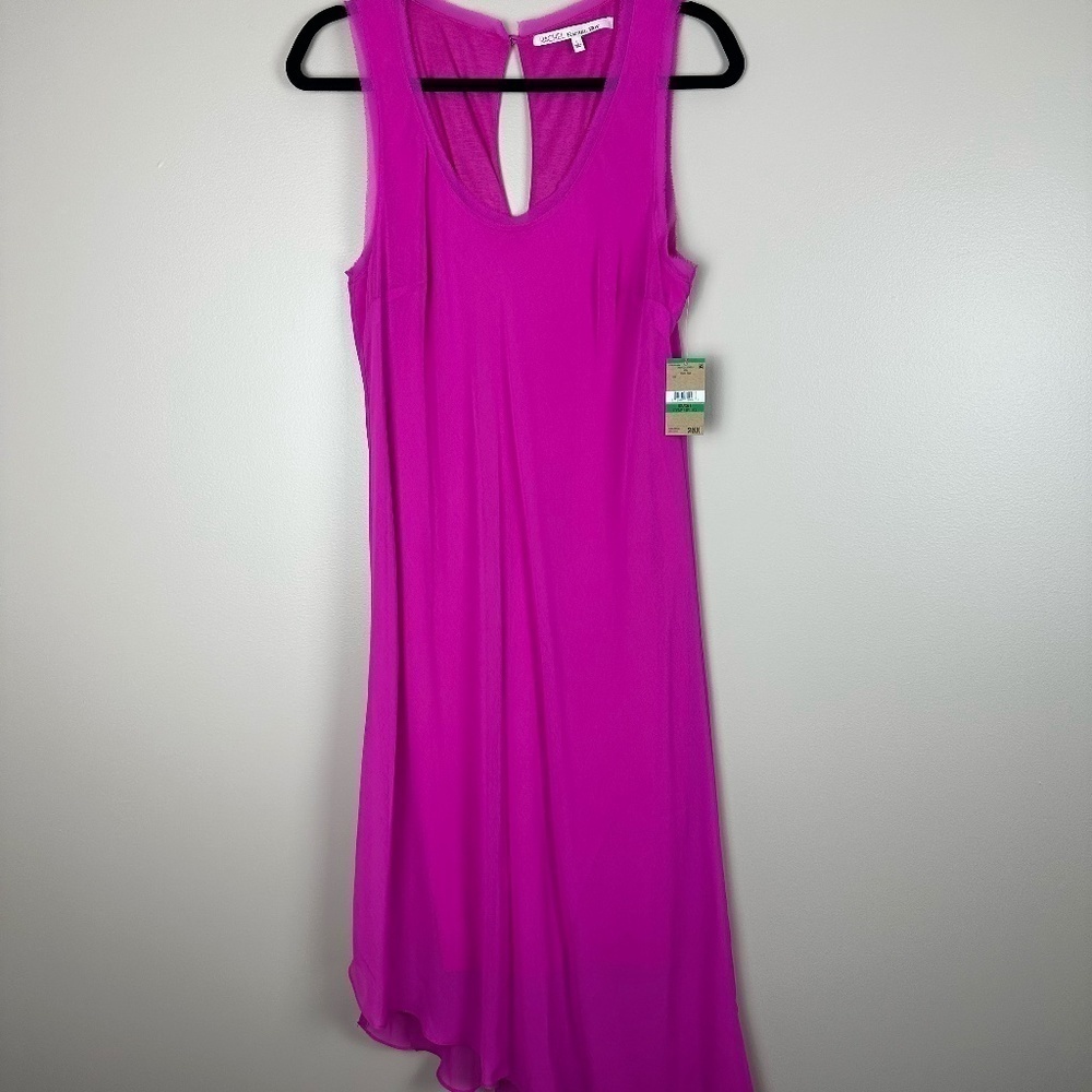 NWT Rachel Roy Women's Overlay Shift Dress in "bikini pink" size LARGE
